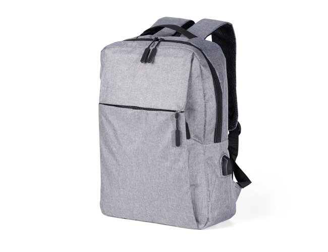 Mochila Notebook de Nylon USB 21L Personalizada