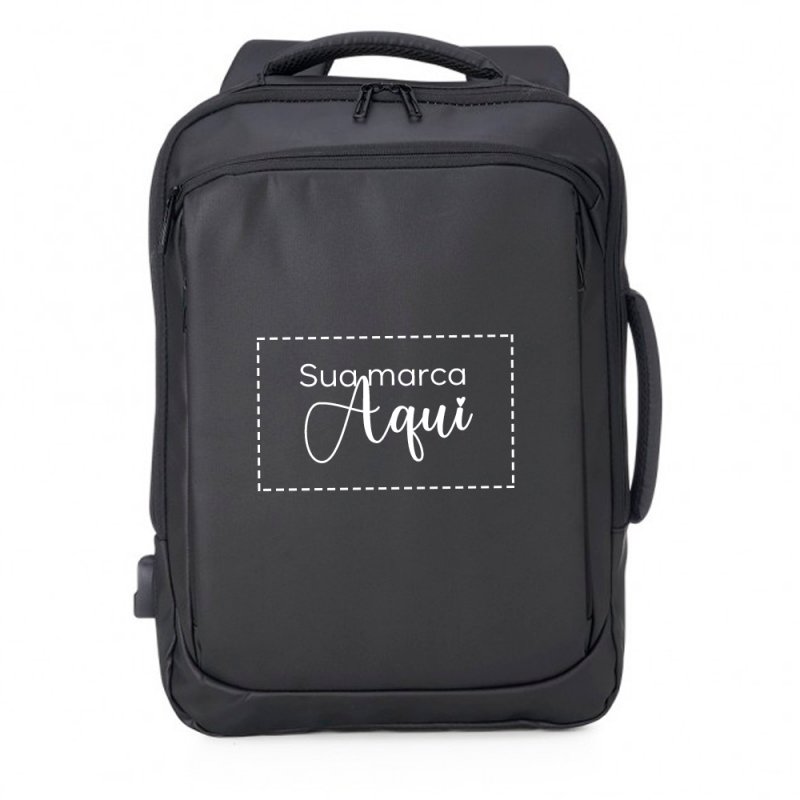 Mochila Couro Sinttico USB 17 Litros Personalizada