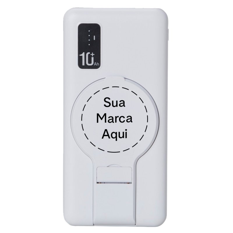 Power Bank 10.000mAh com Carregamento via Induo ou via Cabo Personalizado