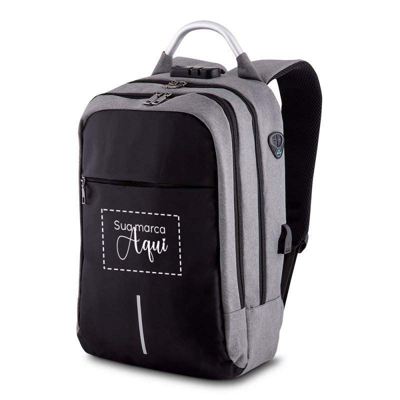 Mochila Anti-Furto com Segredo P/ NOTEBOOK Personalizada