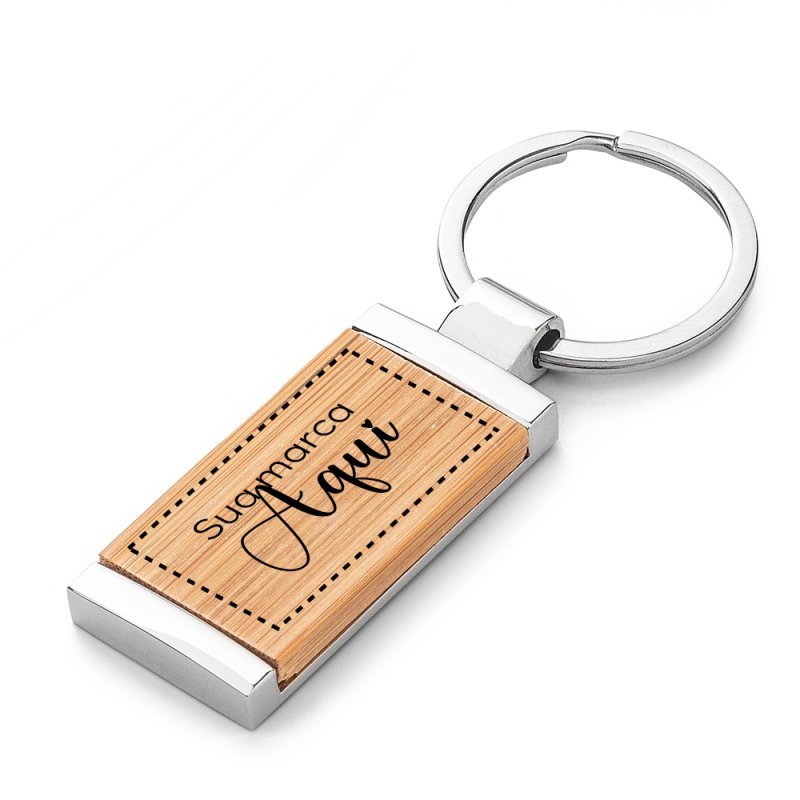 Chaveiro Metal Bambu Personalizado