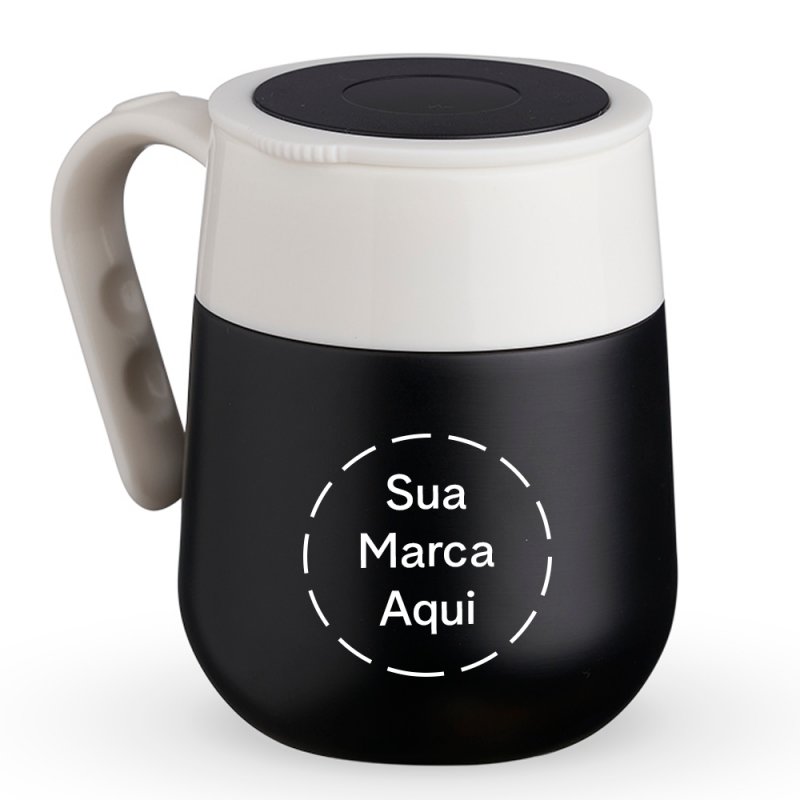 Caneca Trmica Inox 500ml com Display LED Personalizada