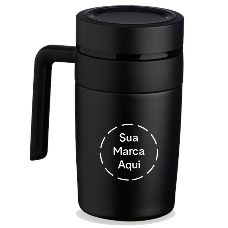 Caneca Trmica Inox 500ml com Display LED Personalizada