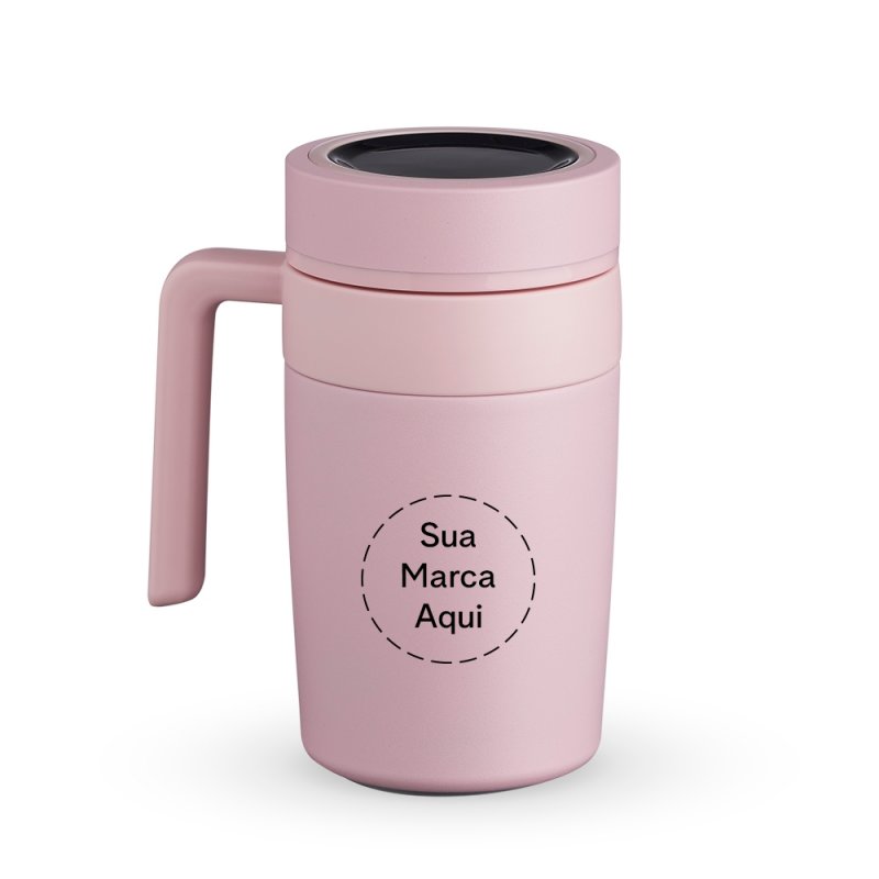 Caneca Trmica Inox 500ml com Display LED Personalizada