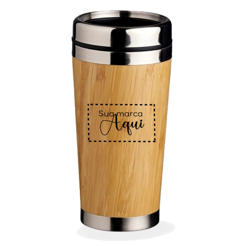 Copo Bambu 500ml Personalizado