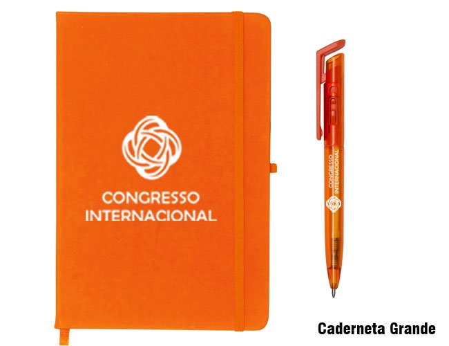 KIT CANETA E MOLESKINE PERSONALIZADO