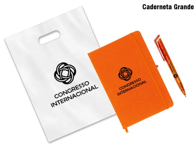 KIT MOLESKINE, SACOLA E CANETA PERSONALIZADO