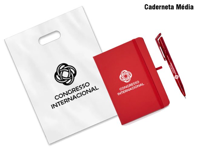 KIT MOLESKINE, SACOLA E CANETA PERSONALIZADO