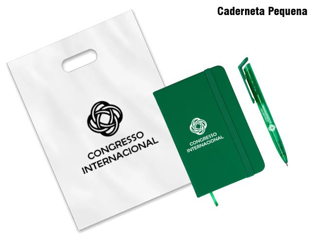 KIT MOLESKINE, SACOLA E CANETA PERSONALIZADO